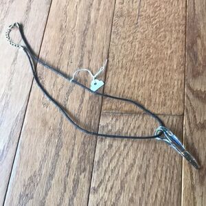 Glass tooth cord necklace
